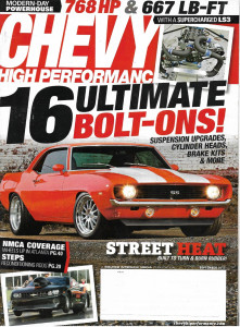 CHEVY HIGH PERFORMANCE 2012 SEPT - BOLT-ONS, SUSP, CYL HEADS, BRAKES, LS3 SUPER